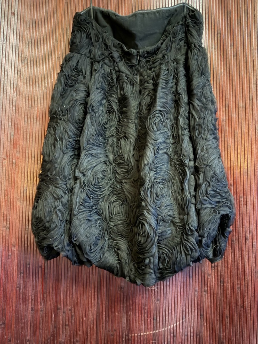 Zara Black Rosette Textured Dress or Skirt